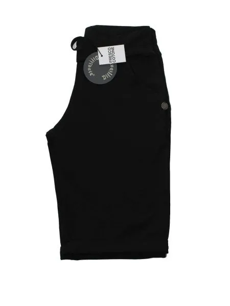 BERMUDA in fresco cotone - nero