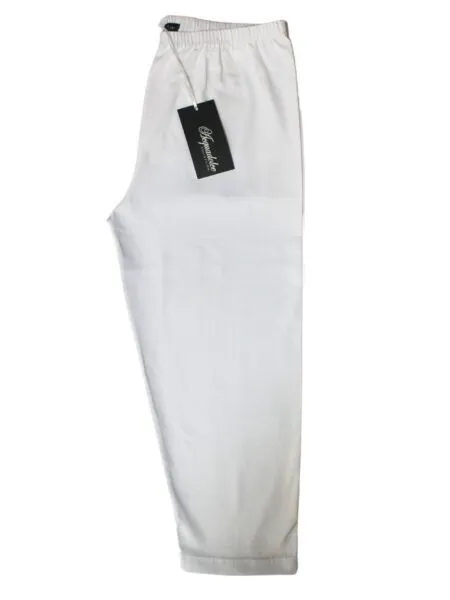 Fuseaux pinocchietto in fresco cotone - bianco