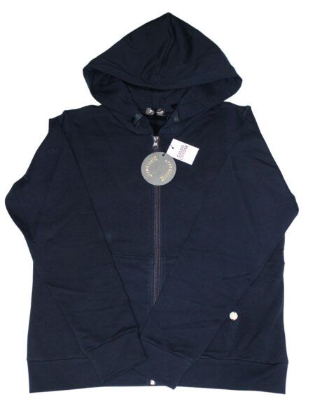 Giubbino in caldo cotone con cappuccio - blu
