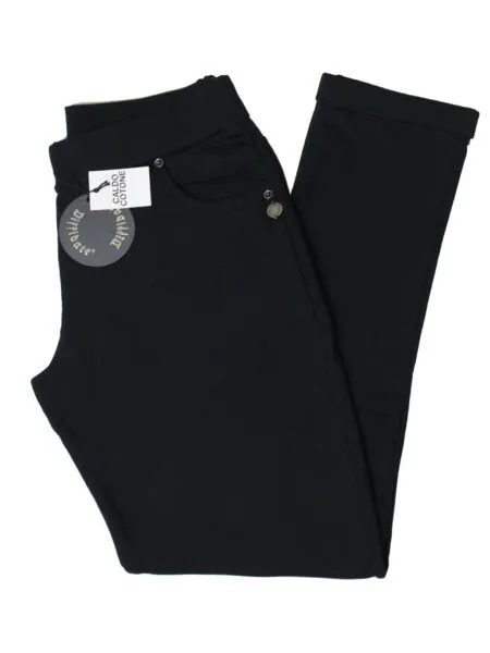 Pantalone in caldo cotone modello jeans - blu
