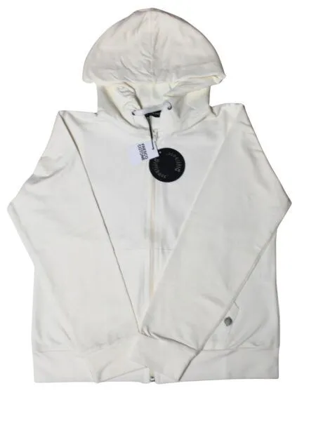 Giubbino in fresco cotone con cappuccio - bianco