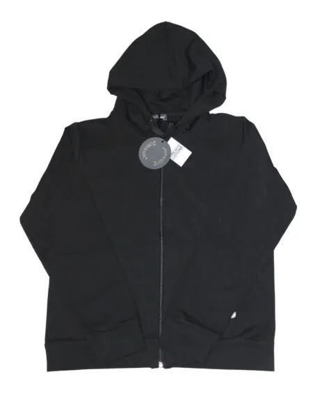 Giubbino in fresco cotone con cappuccio - nero