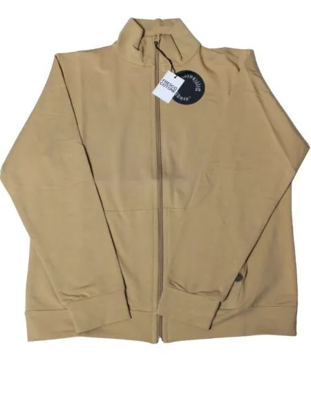 Giubbino in fresco cotone con fascione - beige