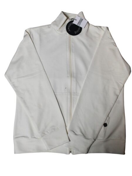 Giubbino in fresco cotone con fascione - bianco