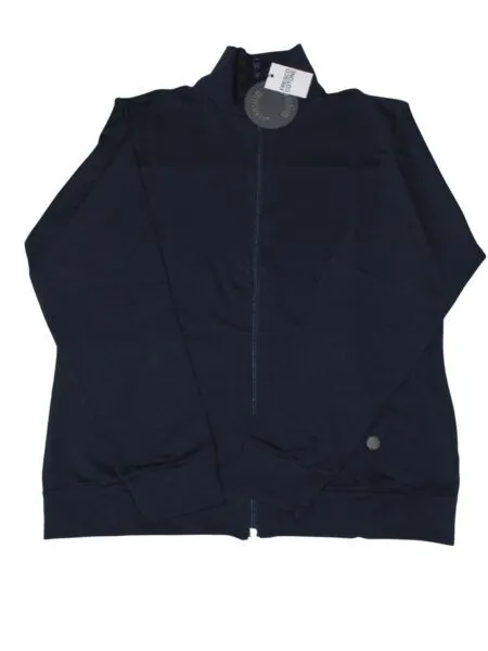 Giubbino in fresco cotone con fascione - blu