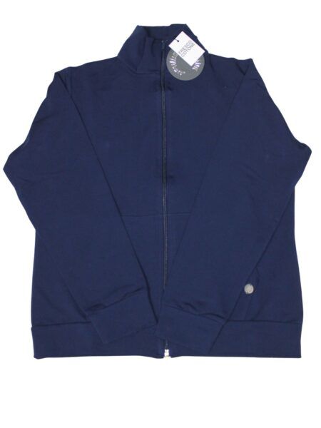 Giubbino in fresco cotone con fascione - indaco