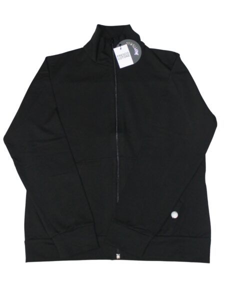 Giubbino in fresco cotone con fascione - nero