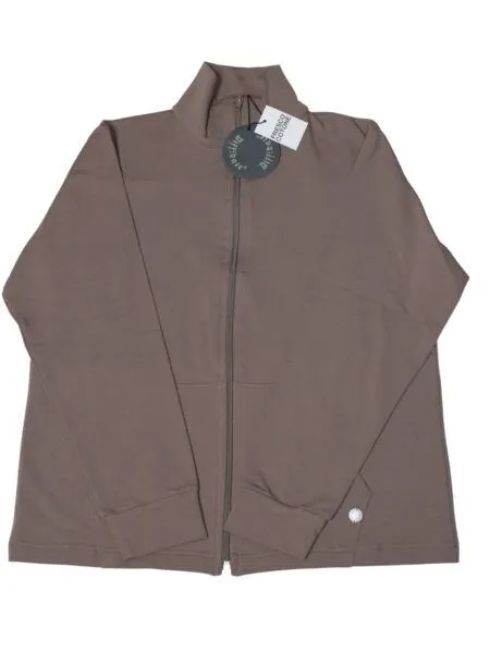 Giubbino in fresco cotone dritto - tortora