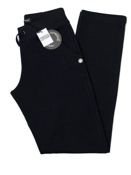 Pantalone in fresco cotone dritto - blu