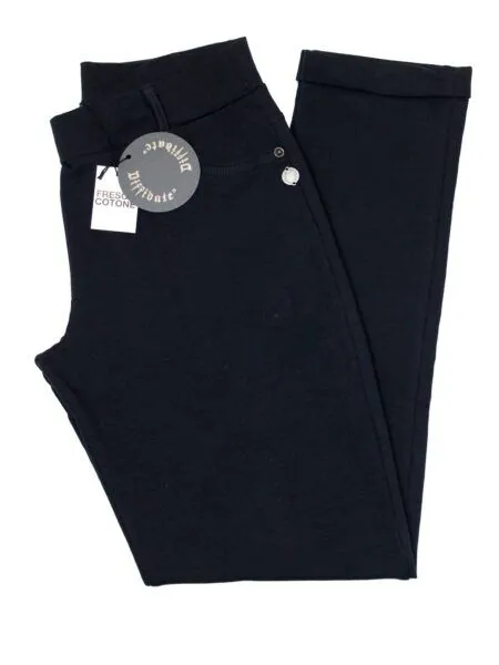 Pantalone in fresco cotone modello jeans - blu
