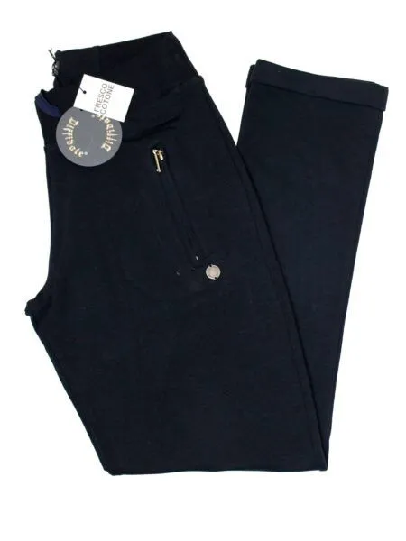 Cotton pants  with zip pockets -  blue