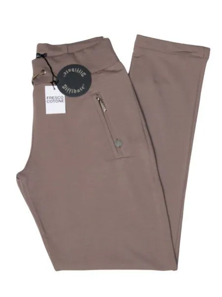 Cotton pants  with zip pockets - dove grey