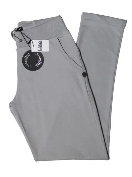 Pantalone in fresco cotone - color ghiaccio