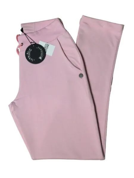 Pantalone in fresco cotone - rosa tenue