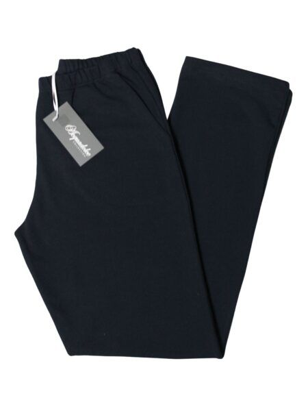 Pantalone unisex in fresco cotone con tasche - blu