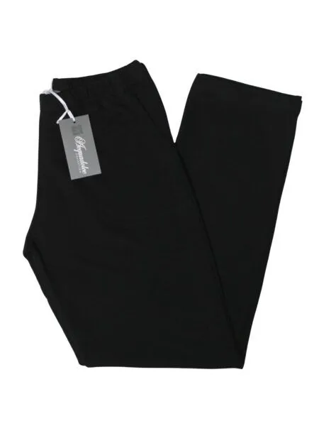 Pantalone unisex in fresco cotone con tasche - nero