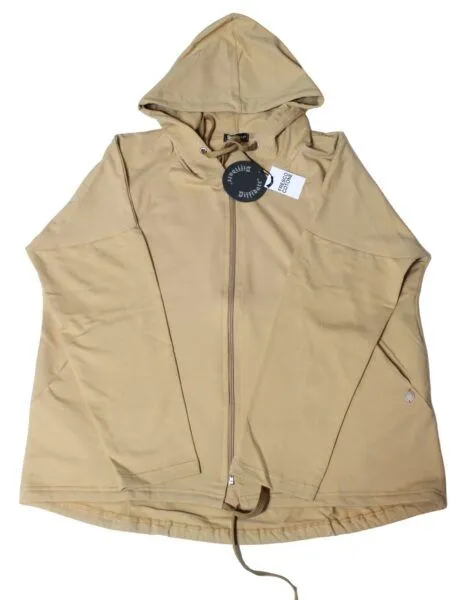 Giubbino con cappuccio in fresco cotone OVER - beige