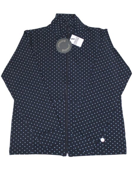 Giubbino in fresco cotone  a pois - blu