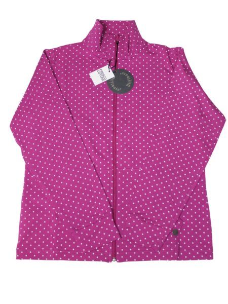 Giubbino in fresco cotone  a pois - orchidea