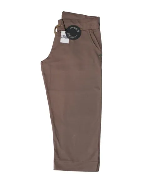 Pinocchietto in fresco cotone con spacchetto - tortora