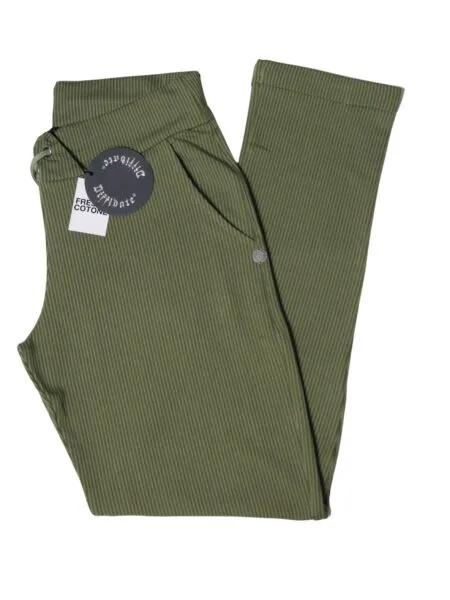 Cotton pants with striped print