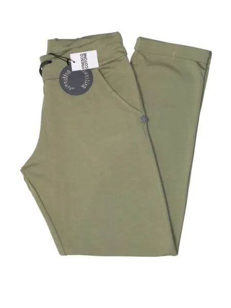 Pantalone in cotone leggerissimo - verde oliva