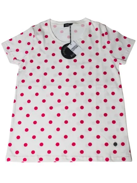 T-shirt a pois - fuxia