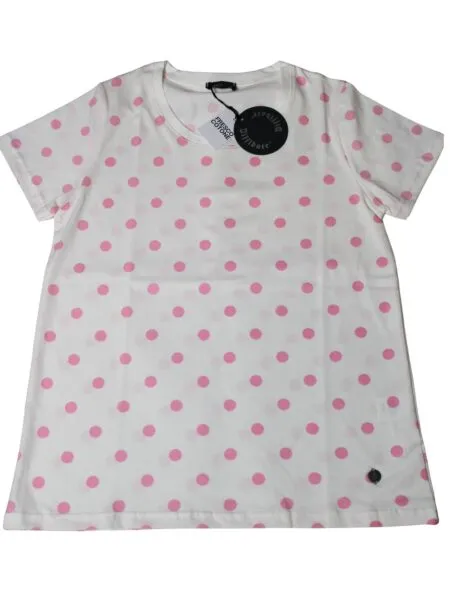T-shirt a pois - rosa