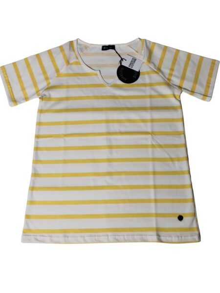 T-shirt a righe - giallo