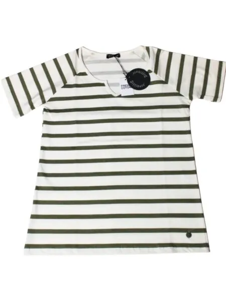 T-shirt a righe - verde