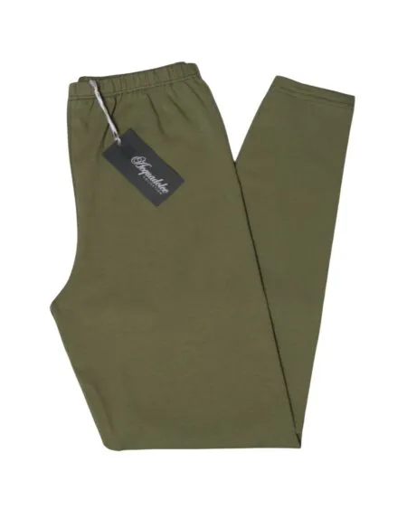 Fuseaux in fresco cotone - verde oliva