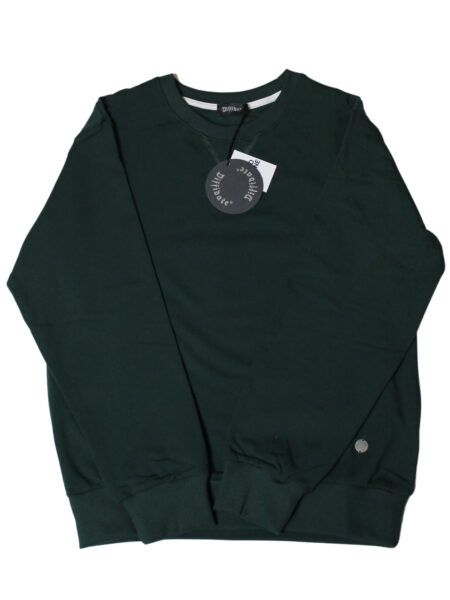FELPA girocollo in caldo cotone - verde