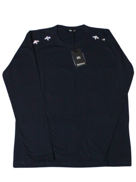 Maglia in caldo cotone con gemme - blu