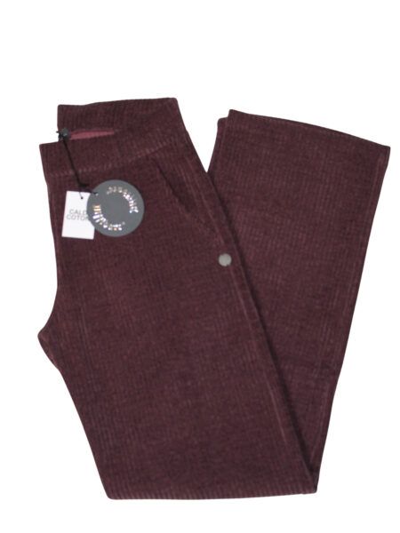 Cotton corduroy pants – burgundy