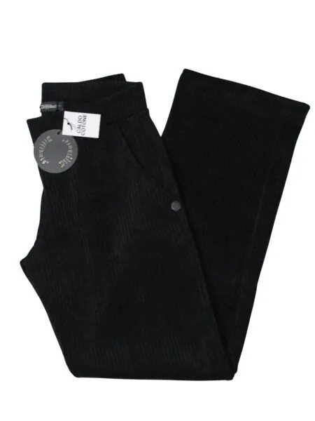 Cotton corduroy pants – black