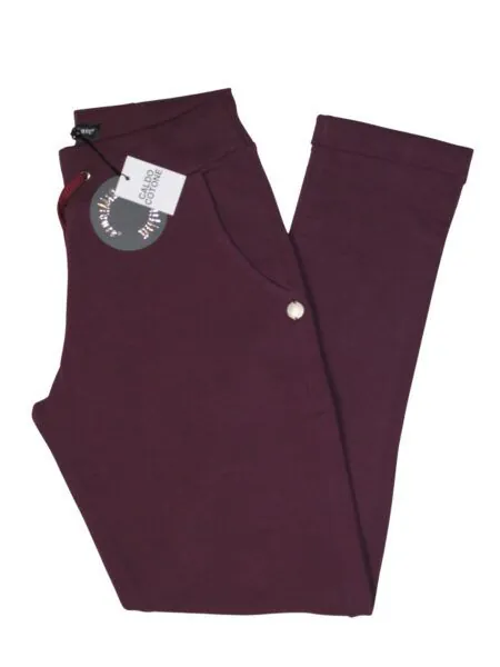 Pantalone in caldo cotone - borgogna