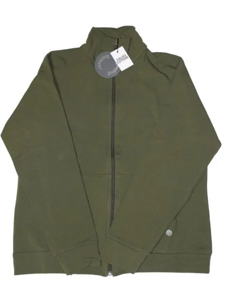 Giubbino in caldo cotone con fascione - verde bosco